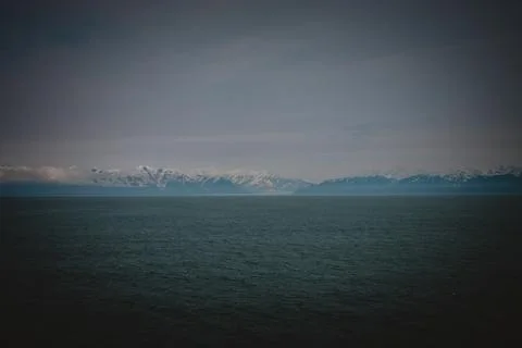 Alaskan Mountain Range Panorama Stock Photos
