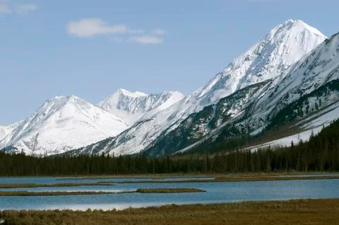 Alaskan mountain range 스톡 사진