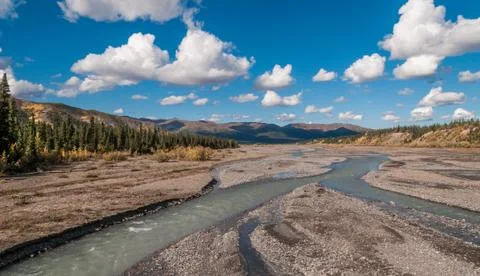 Alaskan mountain range Stock Photos