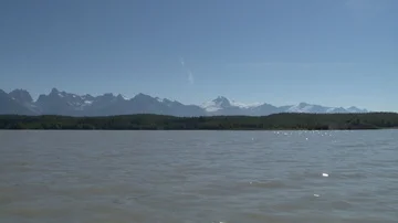 Alaskan Mountains from water Stock Footage 85532760