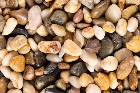 Alaskan Multi-Colored River Pebbles Stock Photos