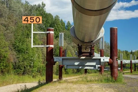 Alaskan oil Pipeline Stock Photos