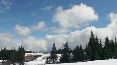 Alaskan Outback Spring Stormclouds Coalescence TL 스톡 동영상 23564956