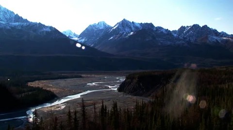 Alaskan remote valley in summer Stock Footage 40449991