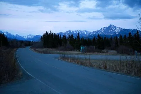 Alaskan Road Foto stock