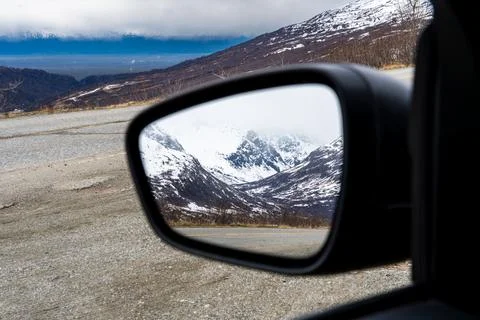 Alaskan Roadside Reflection 写真素材