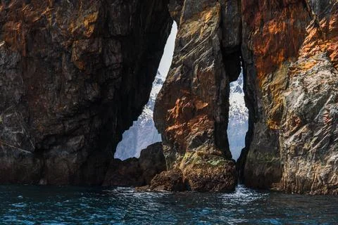 Alaskan Rock Arch 库存照片