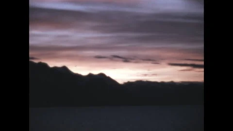 Alaskan Sunset 1974 Stock Footage 266442788