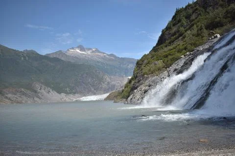 Alaskan Waterfall Stock Photos