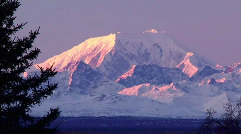 Alaska's Alaskan Range in deep winter Stock Footage 40458274