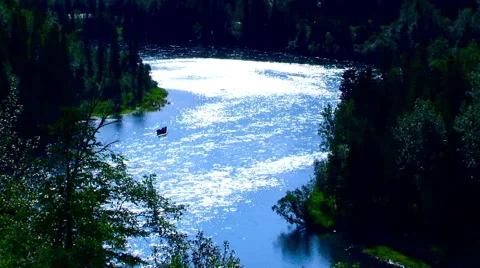 Alaska's Kenai river drift boating Stock Footage 40457417