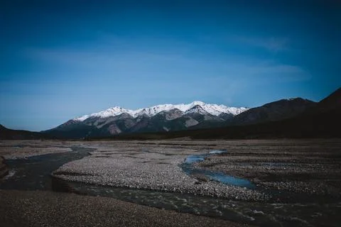 Alaska's Rugged Riverbeds Stock Photos