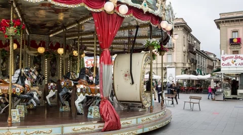 Alba Carousel Daytime Time Lapse Video stock 59140186
