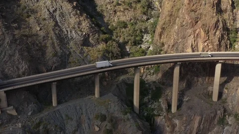 Albaha mountain bridge Stock Footage