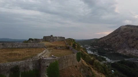 Albania. Balkans mountains. Shkoder. Rozafa fortress Stock Footage 160206583