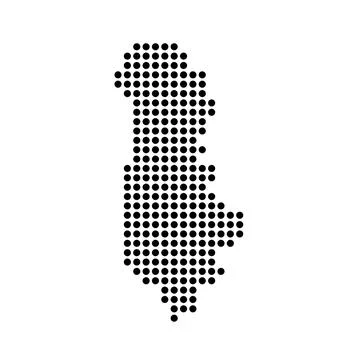 Albania dotted vector map Stock Illustration