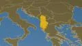 Albania extruded. Solids. 4k or 4k+ Resolution