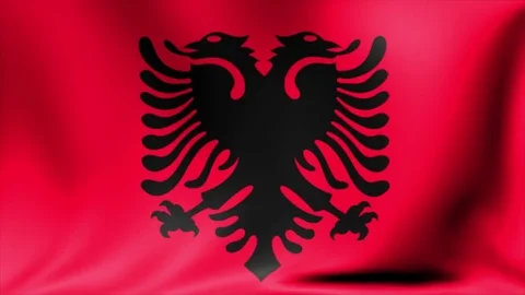 Albania Flag. Background Seamless Looping Animation. 4K High Definition Video Stock Footage 71671637