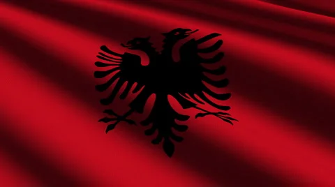 Albania flag close up Stock Footage 925148