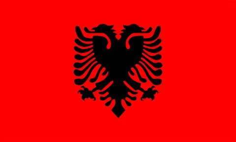 Albania Flag Design Vector Stock Illustration
