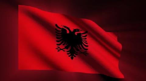 Albania-Flag Stock Footage 887624