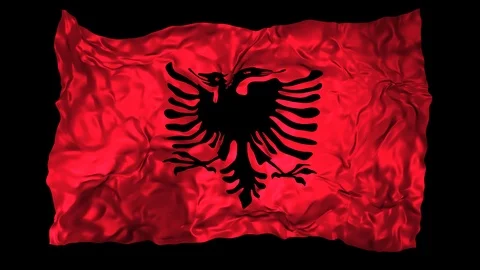 Albania flag Stock Footage 110738731
