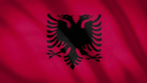 Albania Flag Stock Footage 188090454