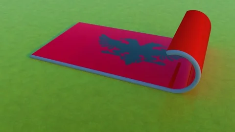 Albania Flag Video stock 258446145