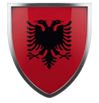 Albania flag Stock Illustration