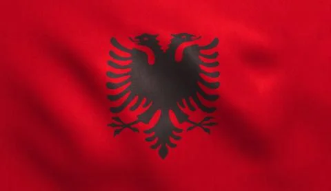 Albania Flag Stock Illustration