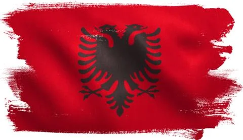 Albania Flag Stock Illustration