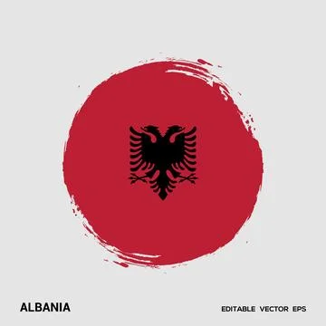 Albania Flag Stock Illustration