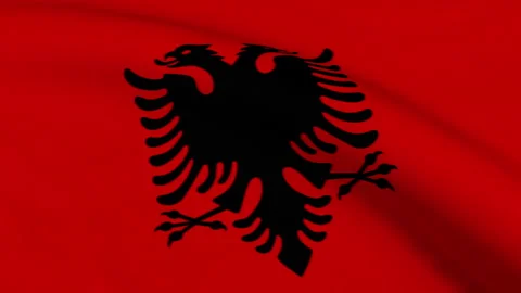 Albania Flag Loop Video stock 241236929