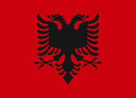 Albania flag vector Illustrazione stock