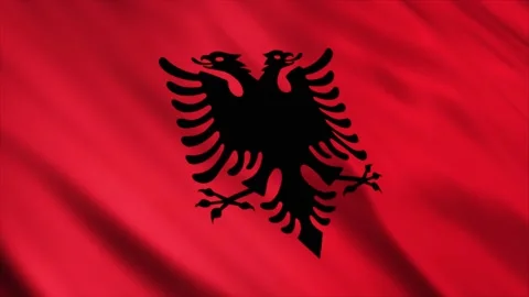 Albania Flag waving in the wind Stock Footage 236427708