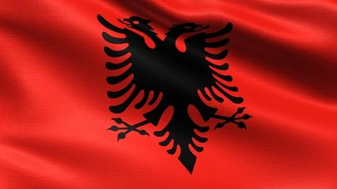 Albania Looping Flag 4K Stock Footage 107733497