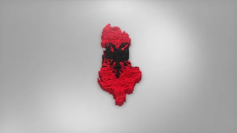 Albania Map with Flag Intro Background Stock Footage 315163342