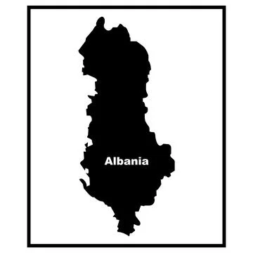 Albania map icon Stock Illustration