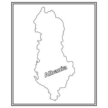 Albania map icon Illustrazione stock