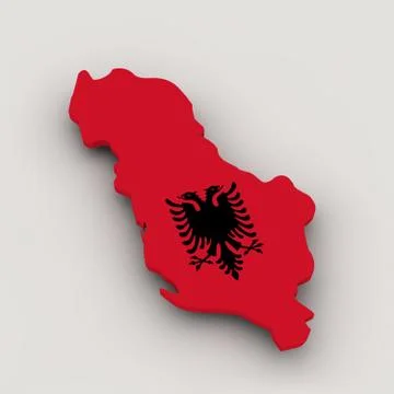 Albania map Stock Illustration