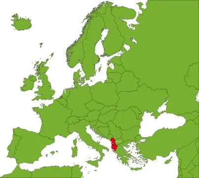 Albania map Stock Illustration