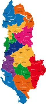 Albania map Stock Illustration