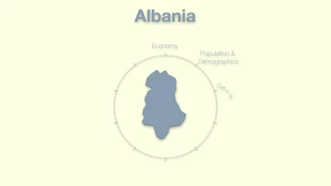 Albania MAP revealingmotion graphics data elements Stock Footage 339875195