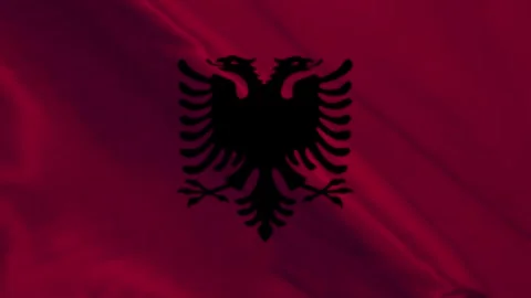 Albania National Waving Flag, Motion Animation of Albania National Flag Stock Footage 305132653