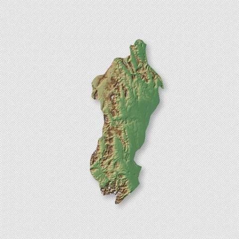 Albania Rotating 3D Relief Map Seamless Loop, Alpha Channel 4K 스톡 동영상 340727696