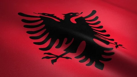 Albania seamless loop video. Seamless loop with highly detailed fabric texture Stock-Footage 118679833