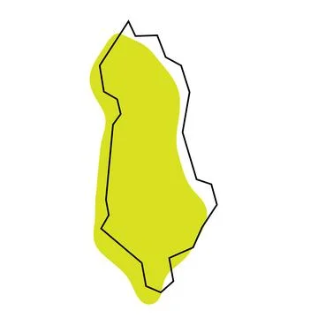 Albania simplified vector map Stock-Illustration