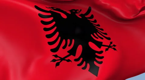 Albania Waving Flag Background Loop Stock Footage 64237983