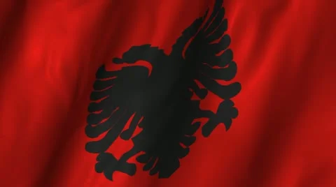 Albania Waving Flag Stock Footage 12235344