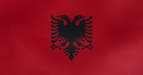 Albania Waving Flag Loopable 스톡 동영상 156041911